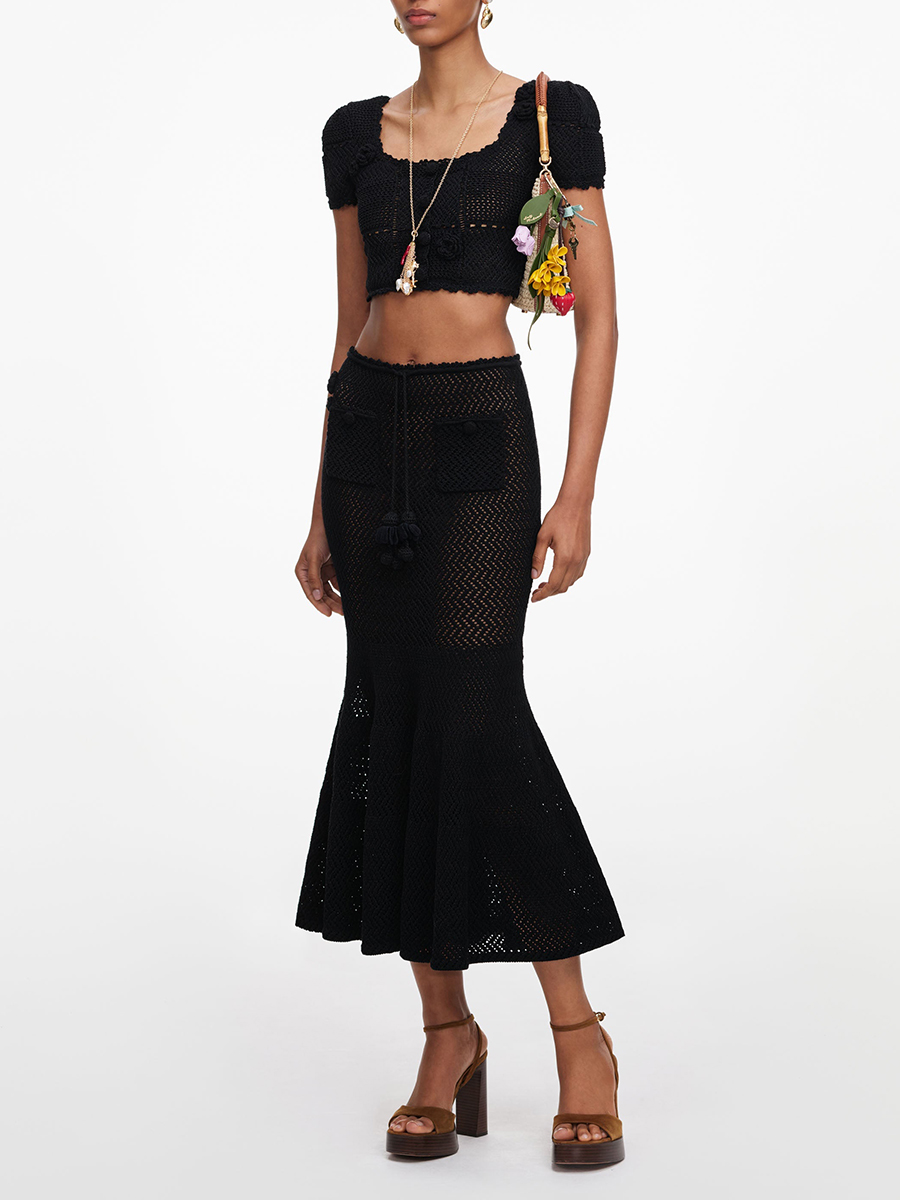 Conjunto de Duas Peças VGH Pre - Crop Top Crochet avaliação e preço